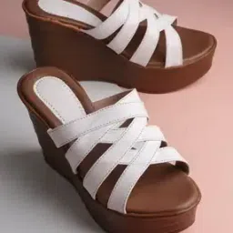 Criss-Cross Open-Toe Slip-On Wedges-image-53