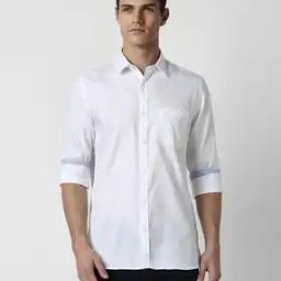 Men Slim Fit Shirt with Patch Pocket-38