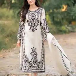 Women Embroidered Straight Kurta with Pants & Dupatta-image-43