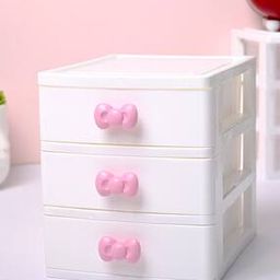 Market99 White Color Plastic 3-Layer Drawer-25