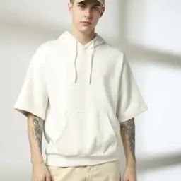 Men Regular Fit Hoodie with Kangaroo Pocket-image-10