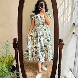 Women Floral Print Fit & Flare Dress-18