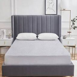 200 GSM Fitted Waterproof Twin-Size Mattress Protector-image-35
