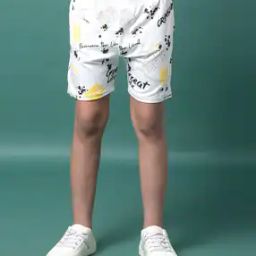 Boys Slim Fit Typographic Print Shorts-image-68