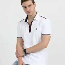 Regular Fit Polo T-shirt with Contrast Tipping-image-9