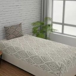 144 TC Geometric Print Single Size Bedsheet Set-5