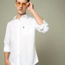 u.s. polo assn. Men Checked Tailored Fit Shirt with Patch Pocket-picture-6