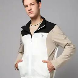 Men Colourblock Regular Fit Bomber Jacket-53