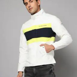 Men Placement Striped Regular Fit Jacket-picture-25