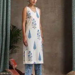 Women Printed Straight Kurta Set-image-37