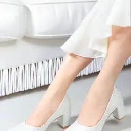 Women Striped Chunky Heeled Pumps-image-36