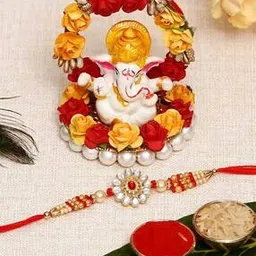 Rakhi with Ganesha Idol & Roli-Chawal Set-51