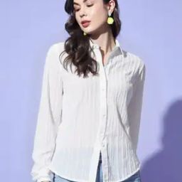 Women Striped Regular Fit Shirt-image-64