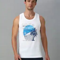 Men Graphic Print Sleeveless Vest-image-86