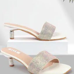 Women Embellished Stilettos with Buckle Closure-image-5