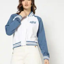 Women Colourblock Button-Down Sweatshirt-image-76