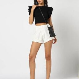 Women Shorts with Ruffled Hem-picture-18