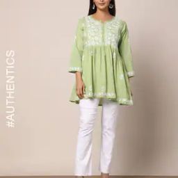 Women Hand Embroidered Lucknowi Chikankari Pant-picture-15