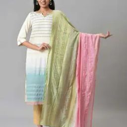 Women Zari Striped Dupatta-80