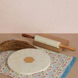 Marble Chakla Belan with Stand-26
