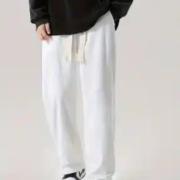 Men Straight Track Pants with Insert Pockets-37