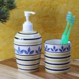 Ceramic Soap Dispenser & Tumbler Set-image-77