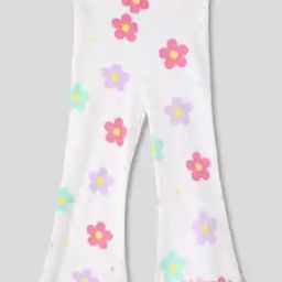 All-Over Print Ribbed Straight Trousers-image-20