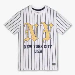 Boys Striped Relaxed Fit Round-Neck T-Shirt-image-11