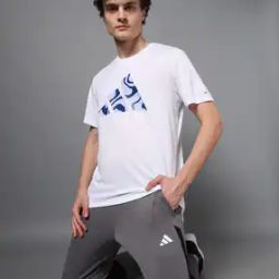 Men Run IT BL Logo Print Regular Fit Crew-Neck T-Shirt-image-5