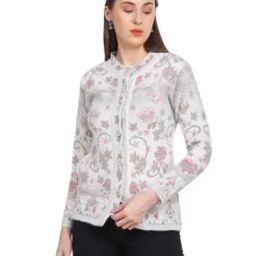 Women Round-Neck Cardigans with Button-Closure-image-40