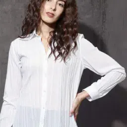 Women Spread Collar Regular Fit Shirt  -image-30