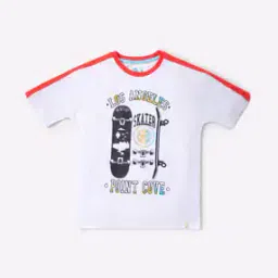 Graphic Print Round-Neck T-Shirt-8
