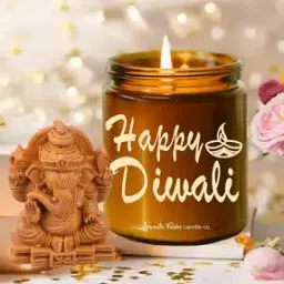 aromaticfables Enchanting Mogra Candle Infused Fragrance with Ganesha Idol-picture-12