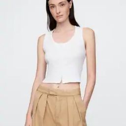 Women Ribbed Fitted Crop Top-picture-34