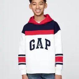 Boys Colorblock Relaxed Fit Hooded Sweatshirt-image-3