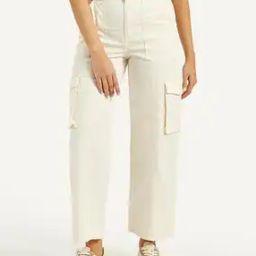 Women Relaxed Fit Flat-Front Cargo Pants-picture-13