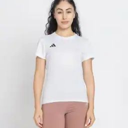 Women Adizero Logo Print Regular Fit Round-Neck T-Shirt-image-18