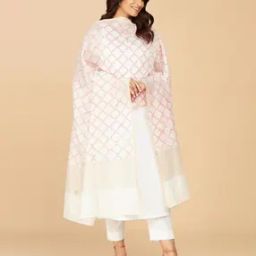 fabindia Women Embroidered Dupatta with Zari Woven Border-picture-19