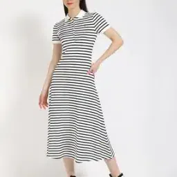 tommy hilfiger Women Striped TJW Maxi Polo T-Shirt Dress-picture-45
