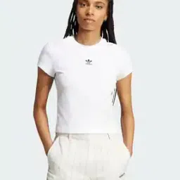 adidas originals Women Slim Fit Crew-Neck Cotton T-Shirt-picture-19