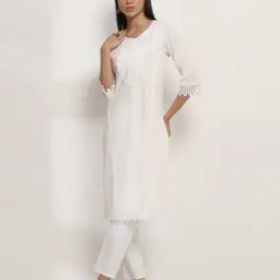 Women Printed Cotton Straight Kurta-image-38