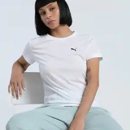 Women Regular Fit Crew-Neck T-Shirt with Logo Print-image-32