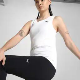 Women TDA Logo Print Regular Fit Training Tank Top-image-27