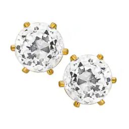 Men Gold-Plated Stone Stud Earrings-image-52