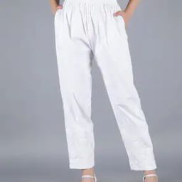 Women Hand Embroidered Lucknowi Chikankari Pants-image-28