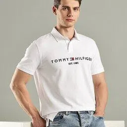tommy hilfiger Men Logo Print Regular Fit Polo T-Shirt-picture-9