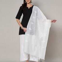 Women Floral Embroidered Cotton Dupatta-image-32