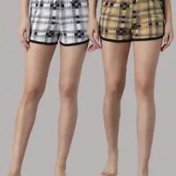 Pack of 2 Checked Hot Pants-image-33