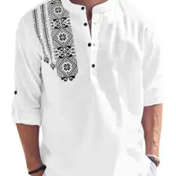 folgen Men Regular Fit Short Kurta with Mandarin Collar-picture-13