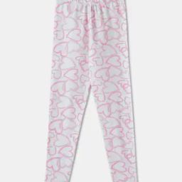 Girls Printed Leggings with Elasticated Waistband-image-8